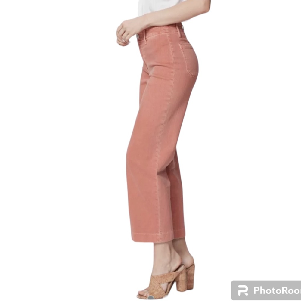 Paige Nellie High Rise Culotte Vintage Orange Poppy Size 32 - Picture 2 of 9